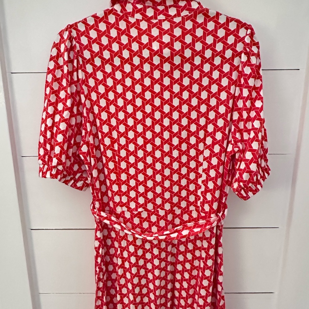 BODEN 12 Libby Geo Print jersey belted maxi shirt dress boho shabby chic - Picture 7 of 16